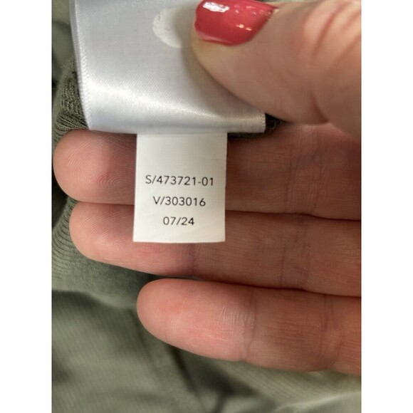 Athleta Coaster Luxe Rib High Hip Sweatshirt Green Size Medium Soft Stretch - Picture 7 of 12